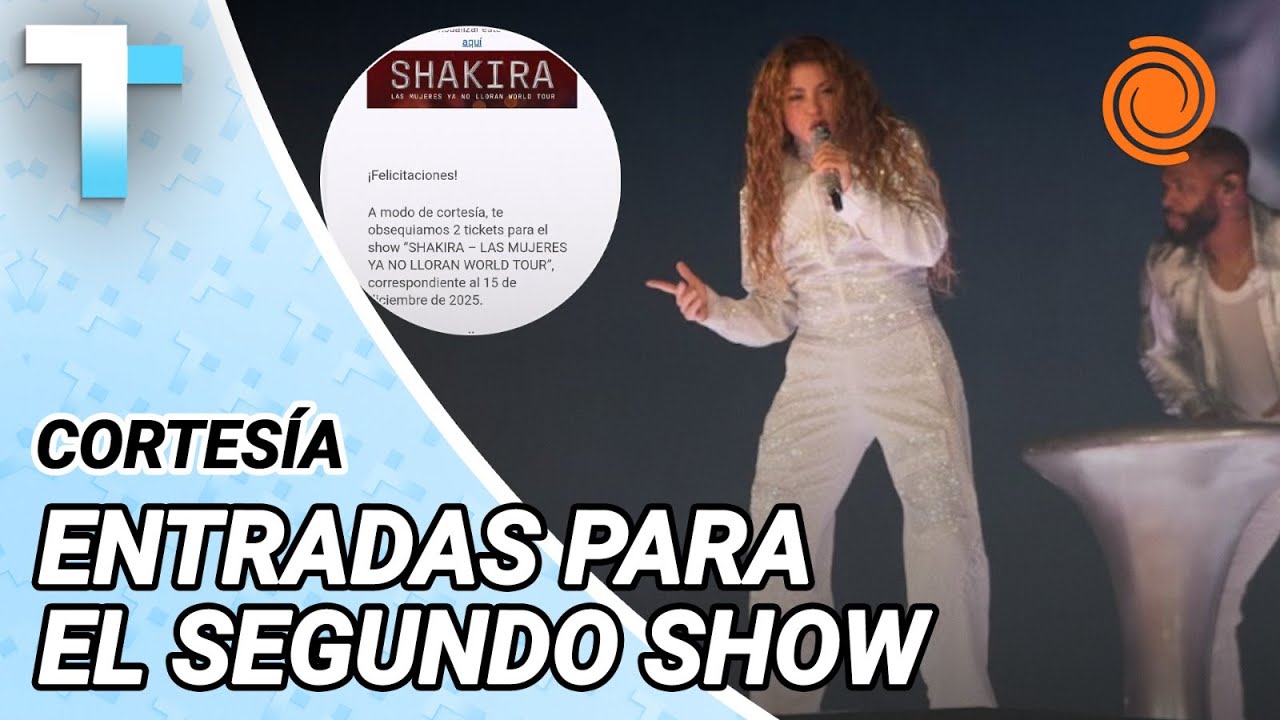 La productora de Shakira en Córdoba DIO ENTRADAS para el segundo recital como COMPENSACIÓN