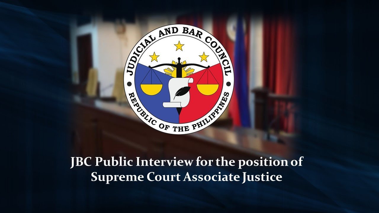 JBC Public Interview for the position of Associate Justice - August 26, 2020