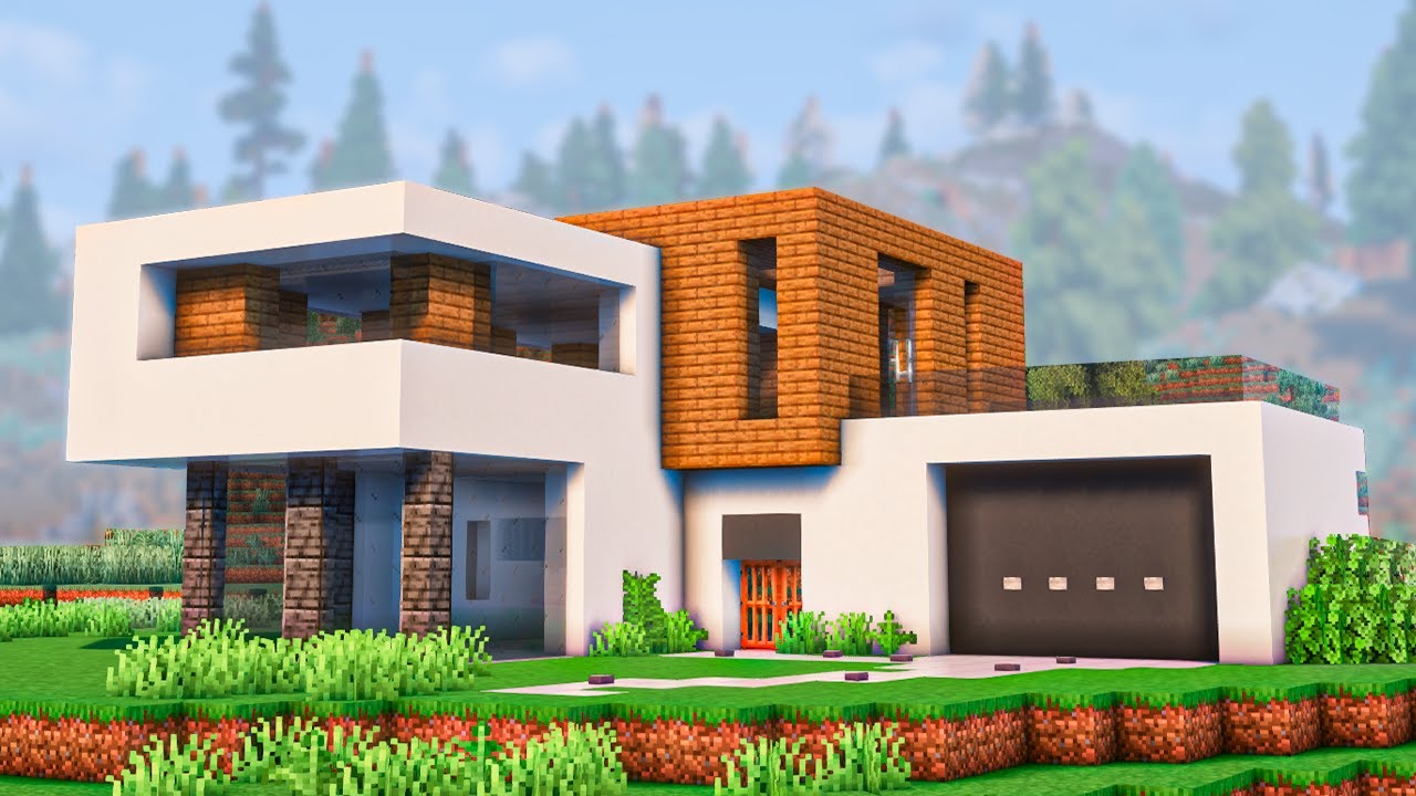 Майнкрафт: Строим Красивый Modern House (часть 1)