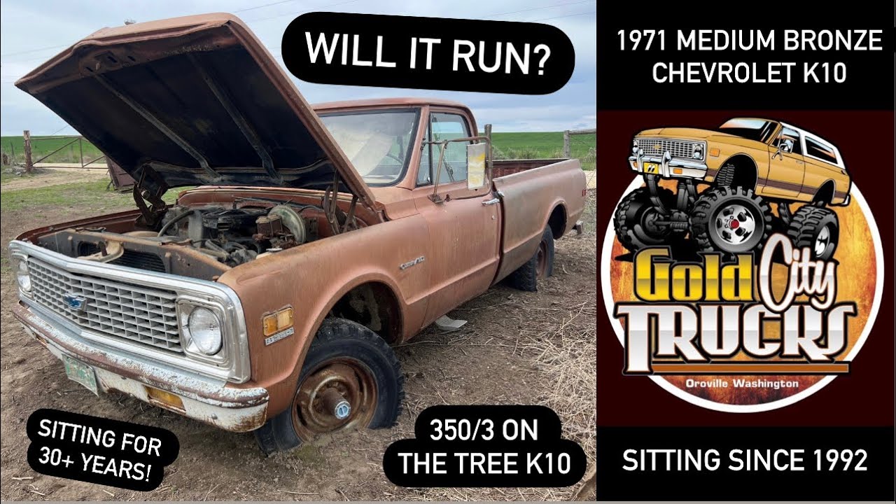Will It Run? 1971 K10 350/3 On The Tree Truck Sitting For Over 30 Years..