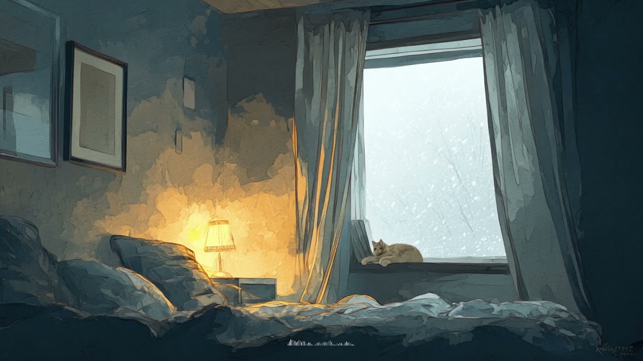 🌙 Deep Sleep Lo-Fi Piano for Winter Night Rest | mugwave