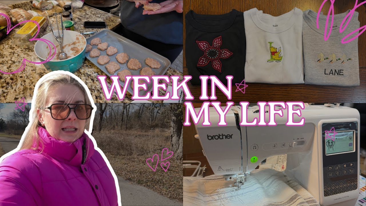 Nurse Work Week | Embroidery Projects, Homemade Chicken Nuggets, Workouts & Stranger Things