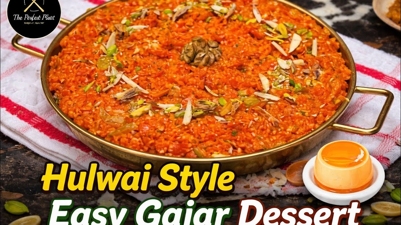 Easy Gajar Hulwa 😍l Hulwai Styl carrot Hulwa ,Recipe By The Perfect plate 🍽️ 