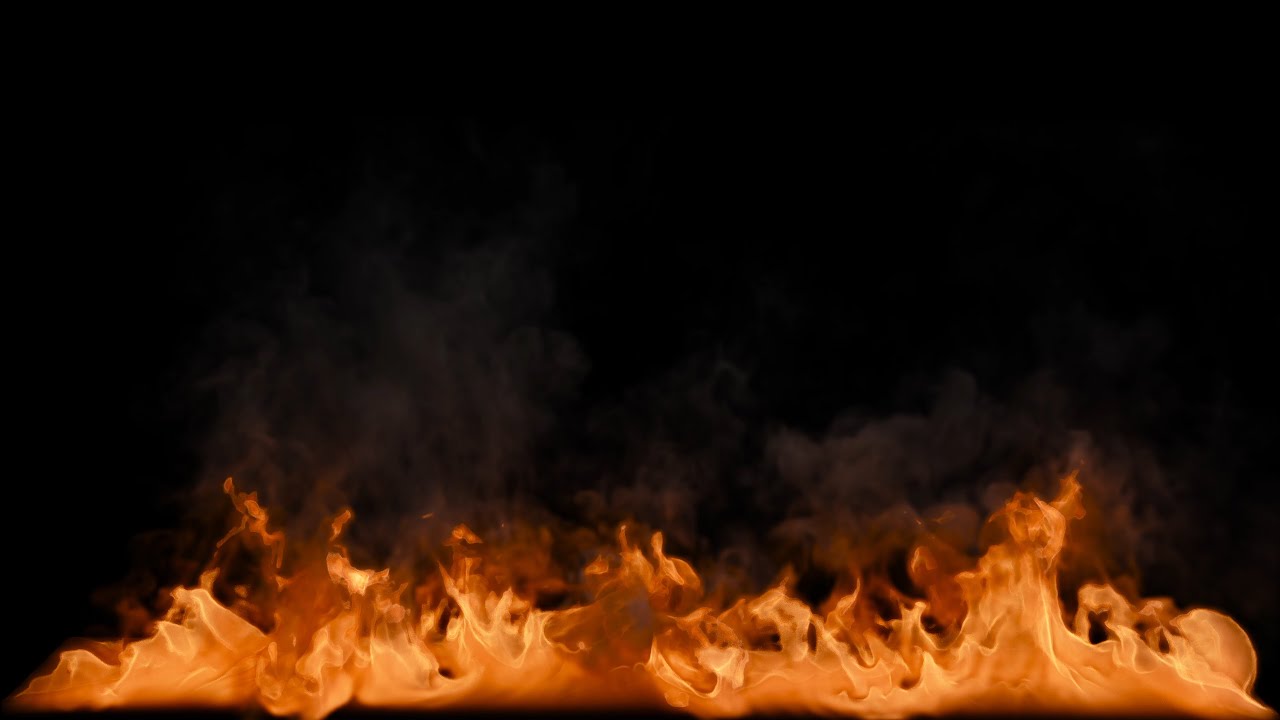 Realistic Fire Flames Rising – Relaxing Amber Fire Background 4K