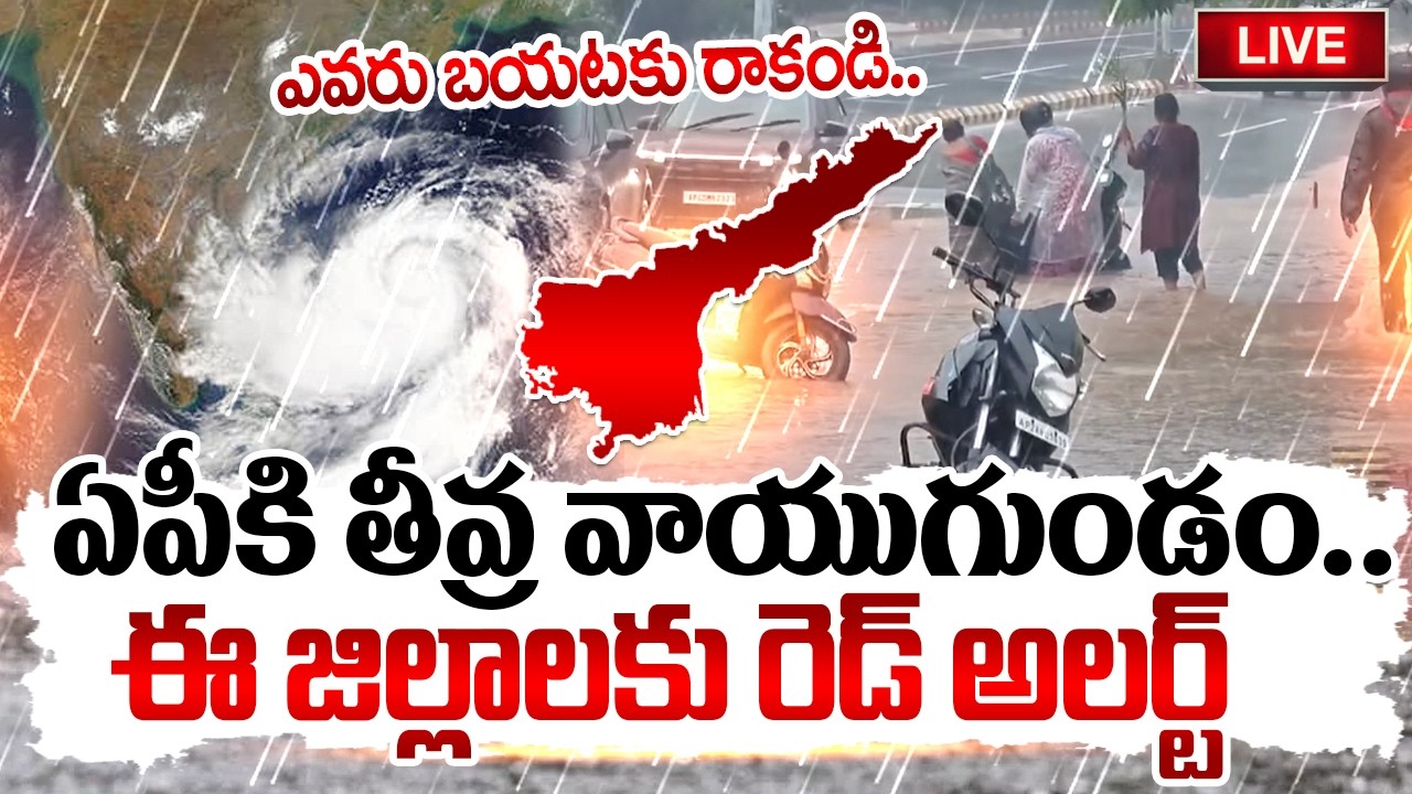 🔴Live :Heavy Rains In Andhra Pradesh |ఏపీకి తీవ్ర వాయుగుండం..|Weather Updates |Big Rain Alert For AP