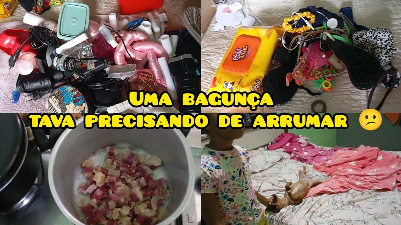 Vida Real  organização no meu quarto Minha filha me ajudou  