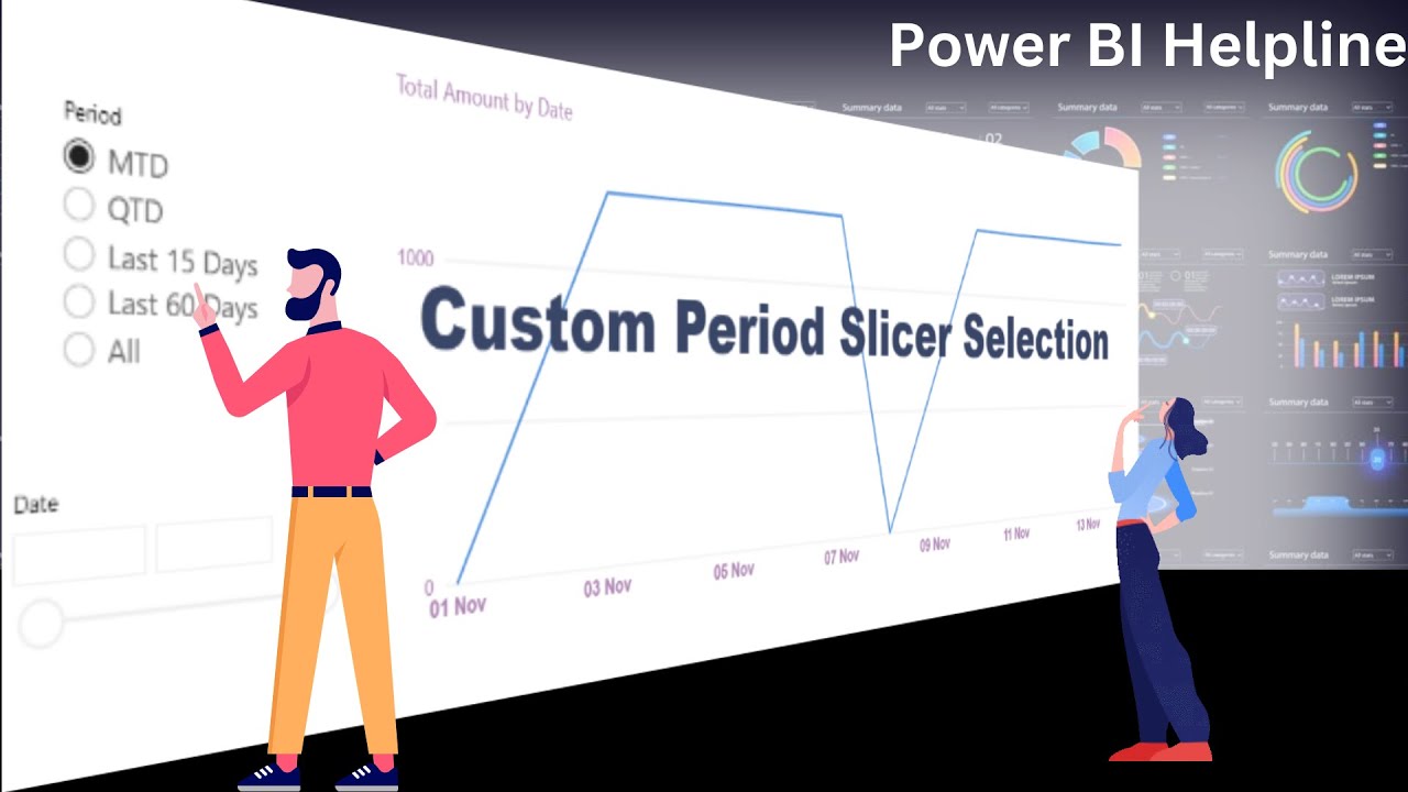Пользовательский срез периода в Power Bi | Пользовательский срез даты в Power Bi | Диапазон дат п...