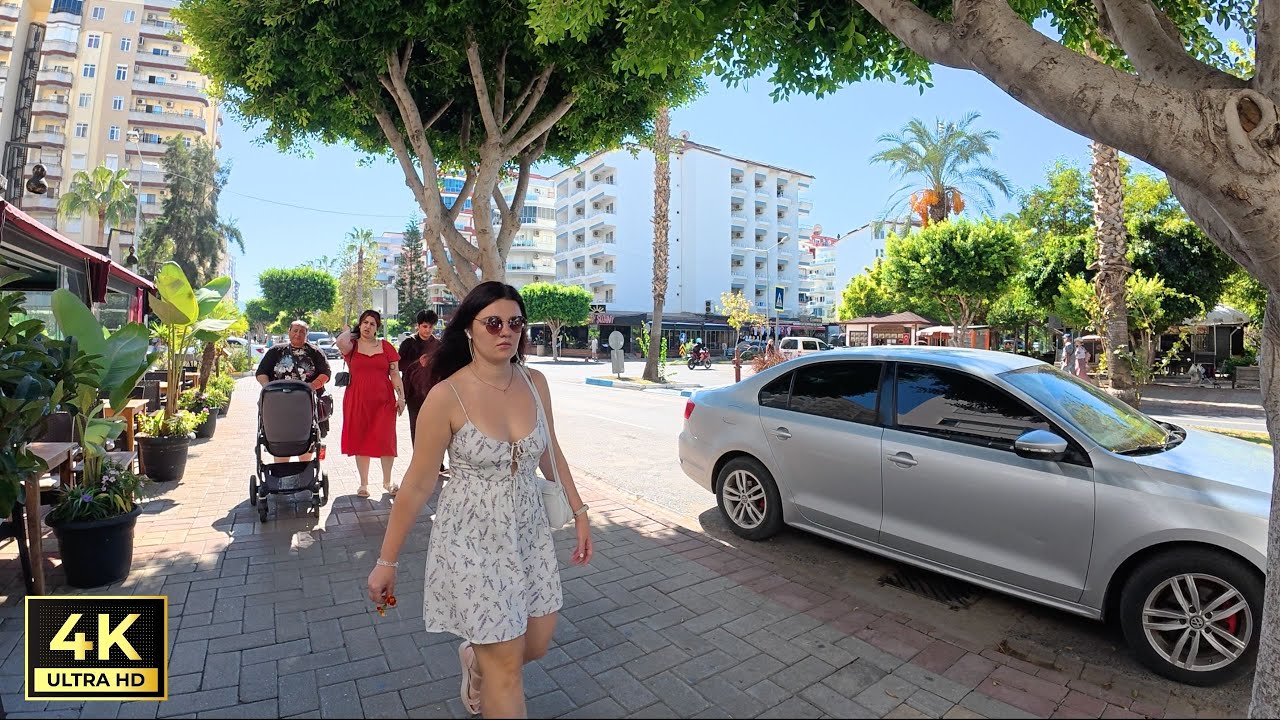 Alanya Mahmutlar Barbaros Street | Antalya Turkey | [4K HD]