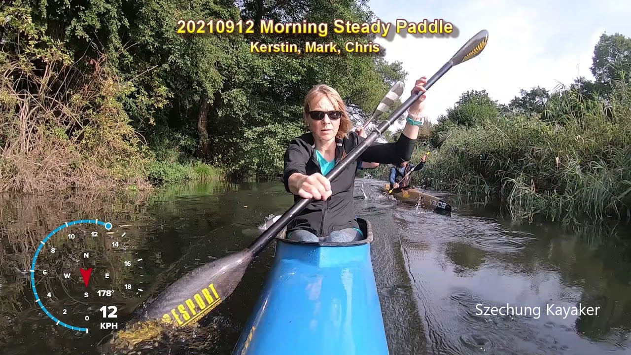 20210912 Morning Steady Paddle - River Stort (Kerstin, Mark, Chris)