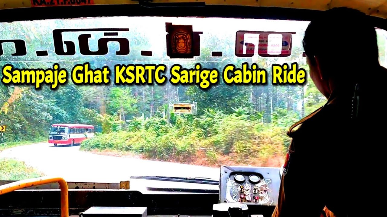 Sampaje Ghat Cabin Ride on KSRTC Sarige | Madikeri - Sullia #bus #volvo #ksrtc