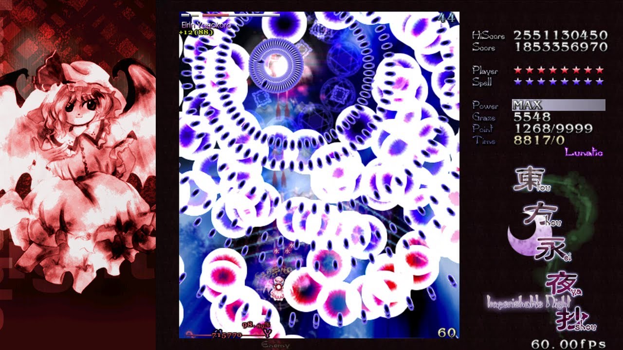 [LNNFS] Touhou 8 - Imperishable Night: Lunatic No Miss No Bomb Full Spell - Remilia, Final A