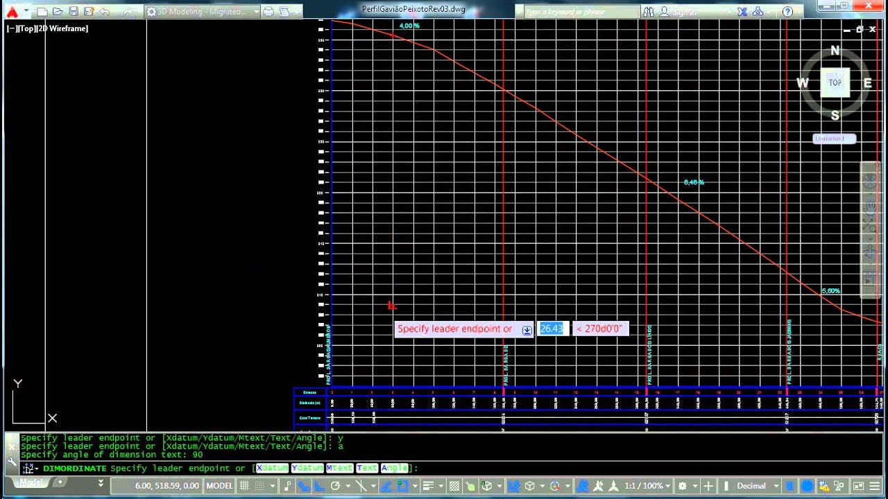 COMO OBTER COTAS DE PERFIL NO AutoCAD 2015/ PT-BR