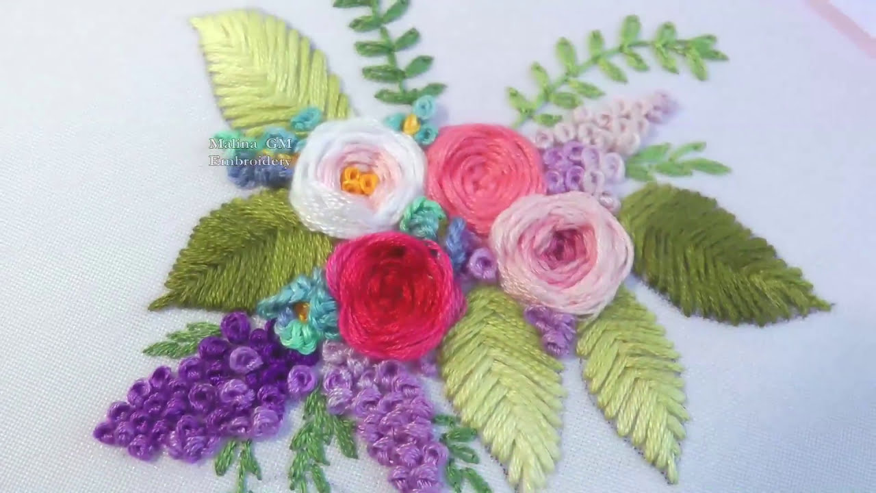 Roses Spider Web Stitch - Hand Embroidery
