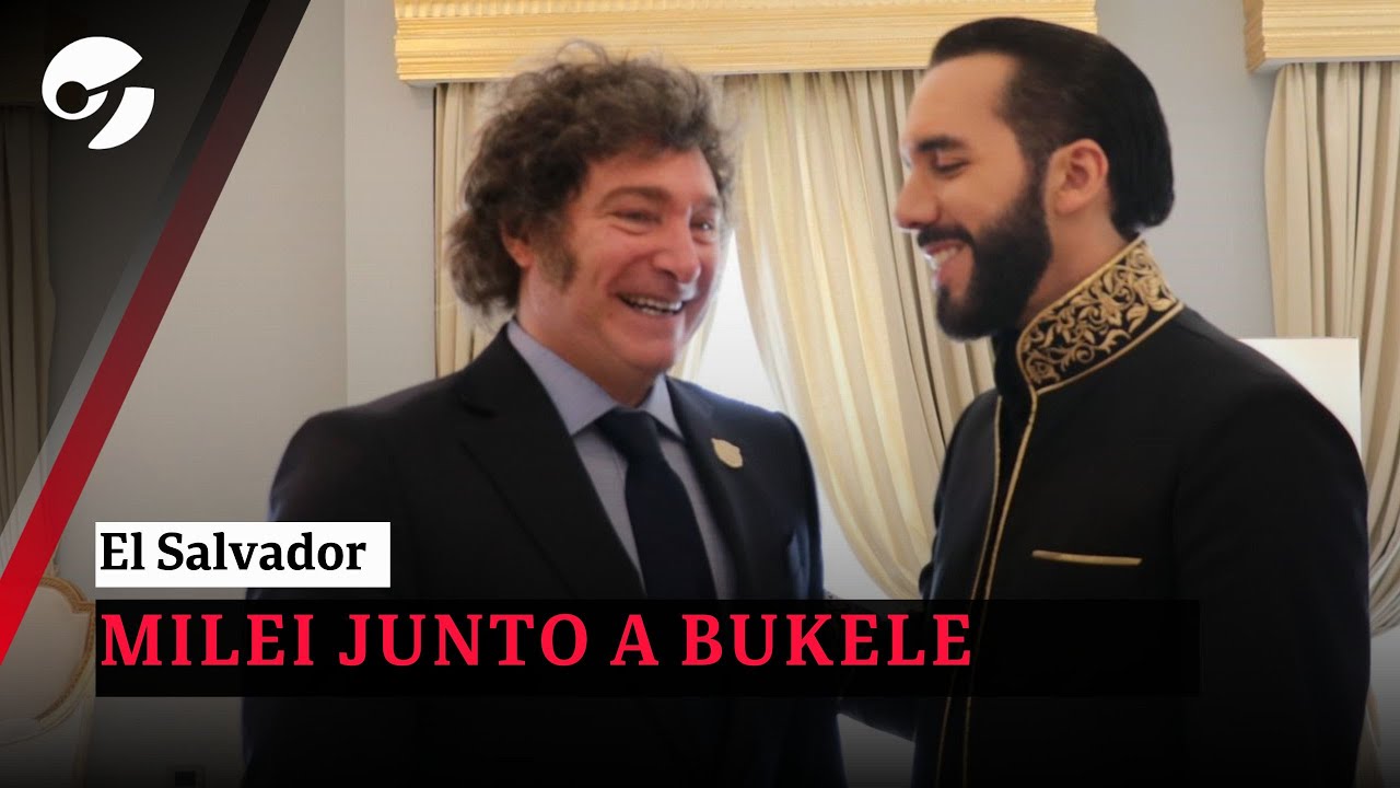 MILEI junto a NAYIB BUKELE EN EL SALVADOR: ASISTIÓ A LA ASUNCIÓN del segundo mandato de Bukele
