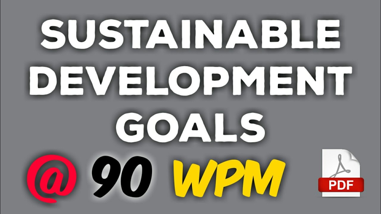 # 5 | 90 wpm | Dictation on Sustainable Development Goals(SDGs) | Shorthand Dictations