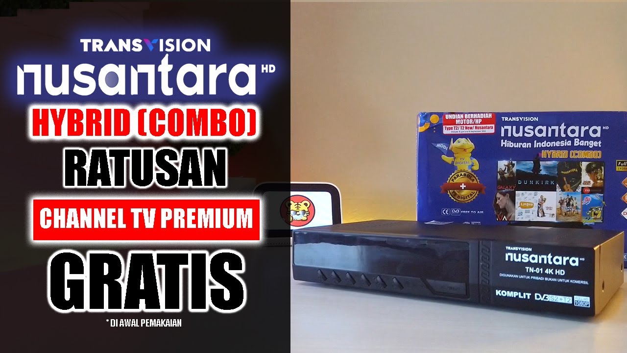 Transvision Nusantara HD Combo (Hybrid) - Reciever TV Satelite dan TV Digital yang Banyak Bonusnya!