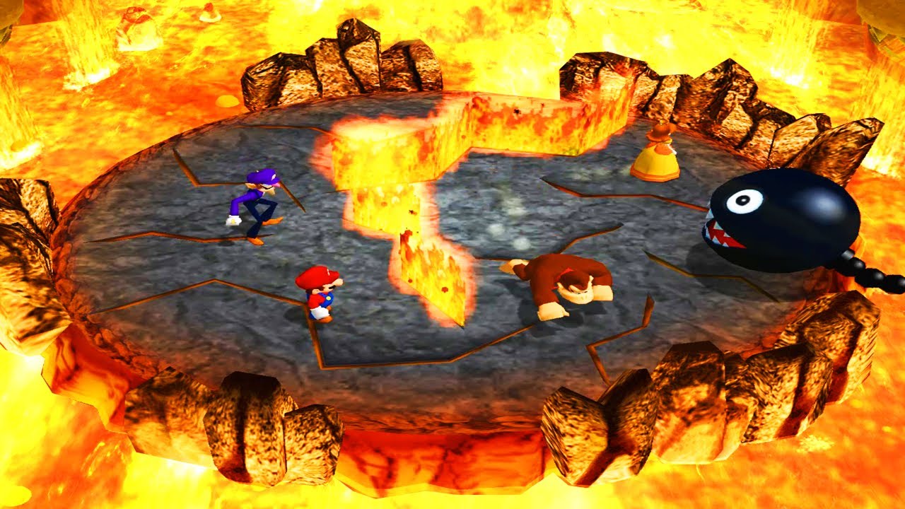 Mario Party 4 Best Minigames - Mario Vs Waluigi Vs Daisy Vs Donkey Kong (MASTER CPU)