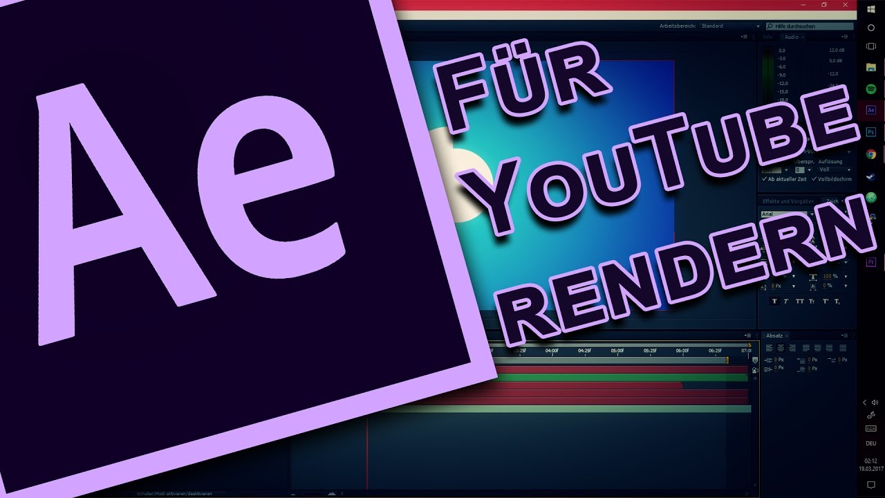 After Effects Tutorial  - Videos f&uuml;r YouTube rendern [DEUTSCH]