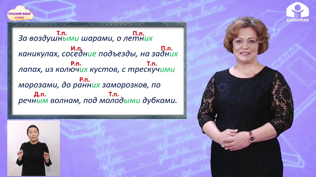 4-класс | Русский язык |   Склонение имён прилагательных во множественном числе