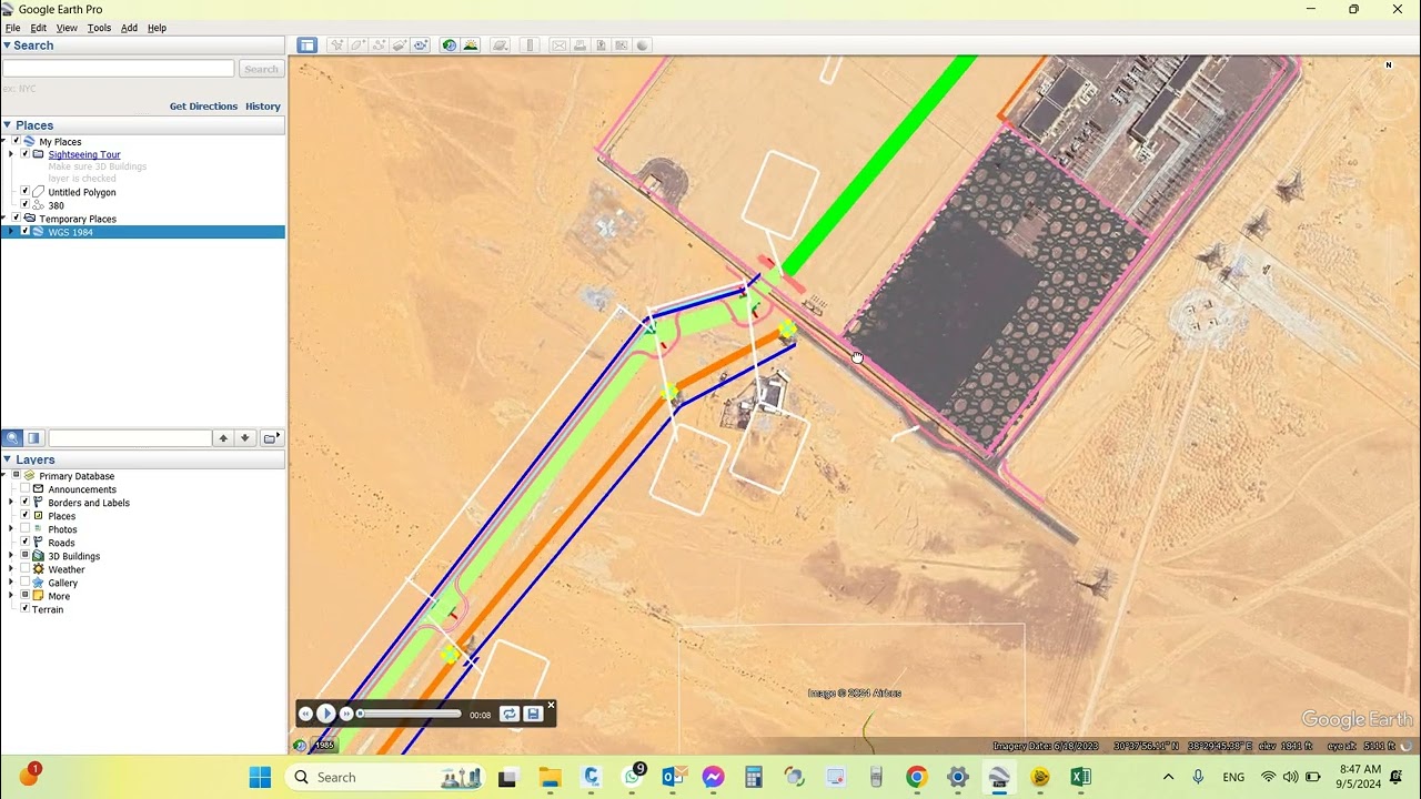 اصدار ملف KMZ لفتحه على GOOGLE EARTH وفتحه ف السيفيل Geolocation و CONVERT TO KMZ AND GEOLOCATION