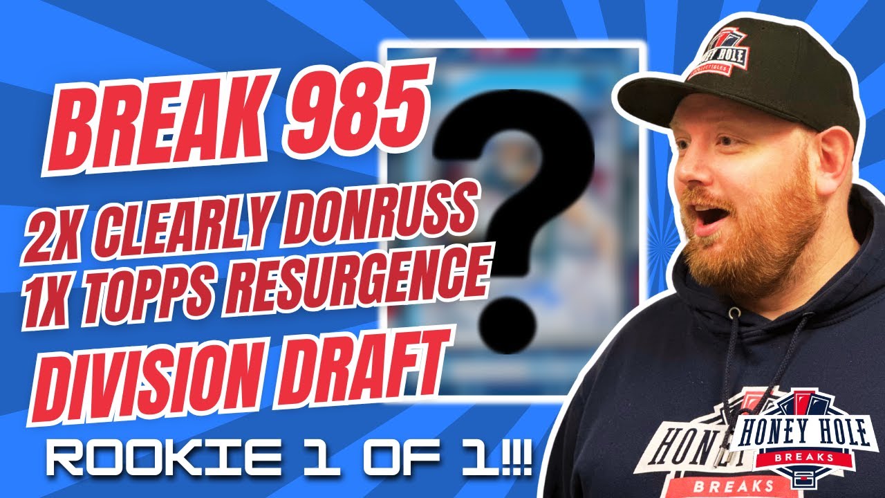 Rated Rookie 1/1!! 2024 Panini Clearly Donruss + 24 Topps Resurgence Hobby - Break #985
