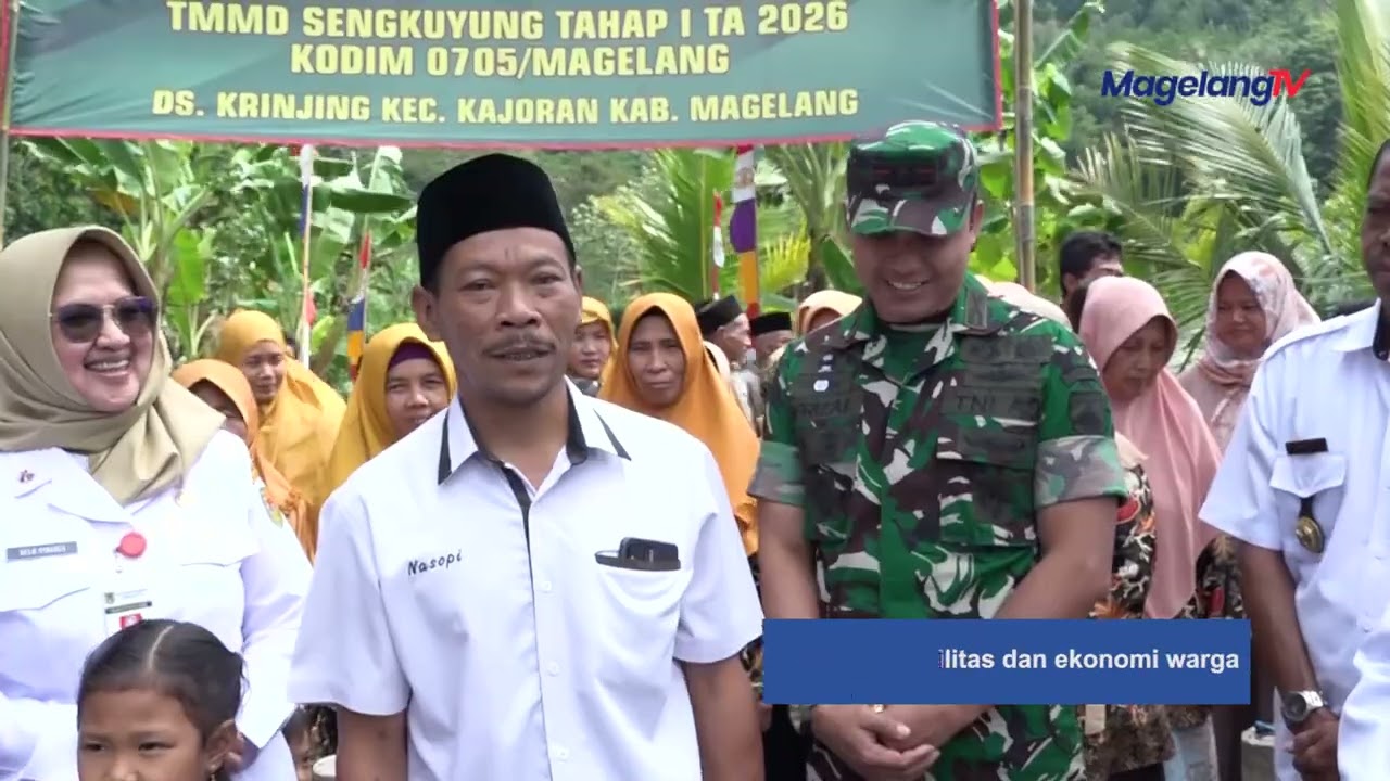 TMMD Sengkuyung Tahap I TA 2026 di Desa Krinjing Kecamatan Kajoran, Kabupaten Magelang Resmi ditutup