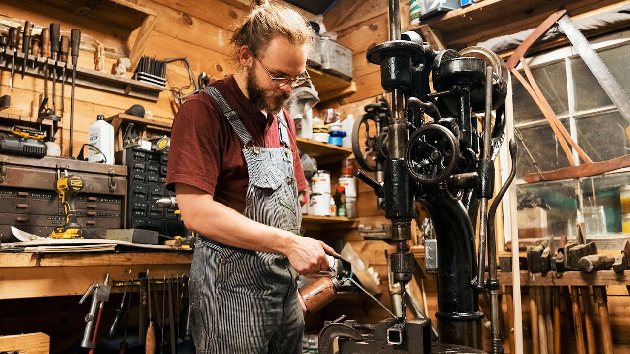 Antique drill press restoration EXTENDED EDIT
