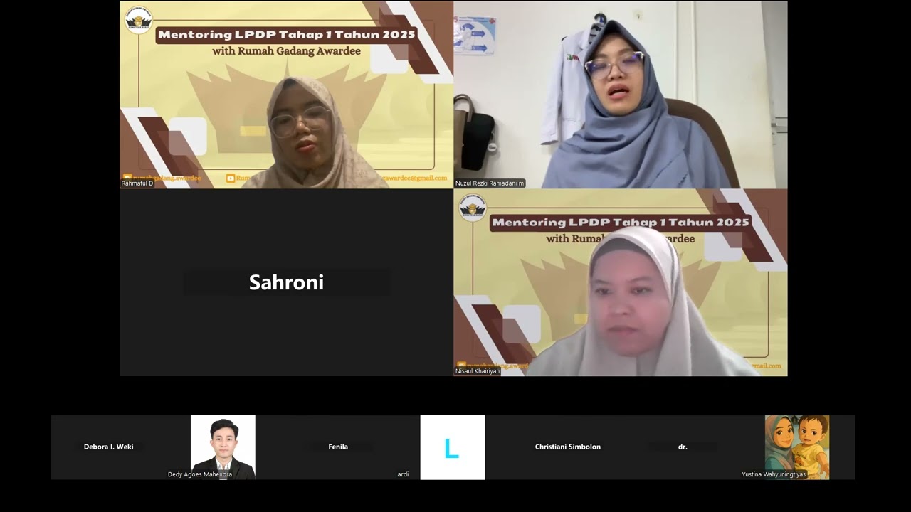 Mock Up Substansi LPDP Batch 1 2025 -  Dokter Gigi Spesialis Periodonsia - Rumah Gadang Awardee