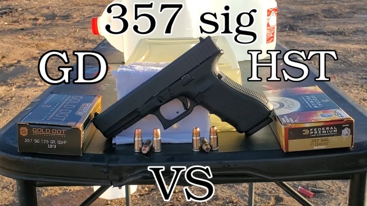 357 sig speer gold dot VS federal hst in ballistics gel