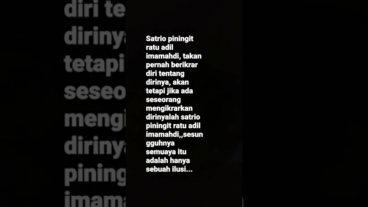 hati2 dengan satrio pingit palsu