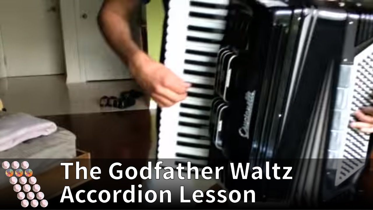 Godfather Waltz by Nino Rota - Tutorial on playing the song on accordion