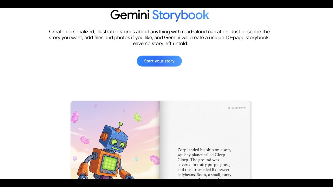 Storybook from Google Gemini AI - walkthrough video creating a social story to support a pupil