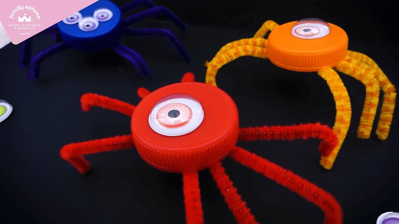 Activit&eacute; &agrave; r&eacute;aliser avec les enfants - Les araign&eacute;es d'Halloween de Manzabull' 🕷️