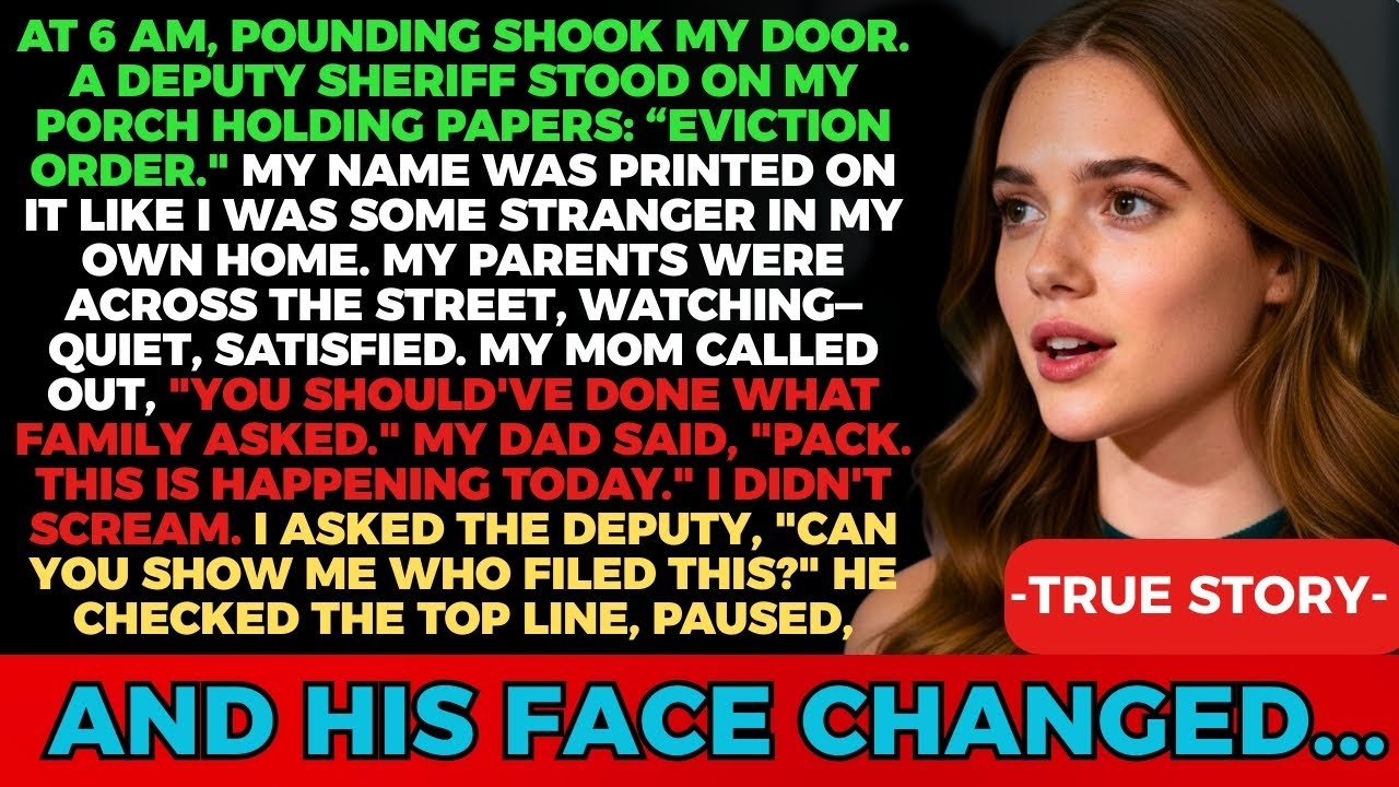 A Deputy Sheriff Showed Up at 6 AM With an Eviction Order — I Didn’t Know My Parents Filed It