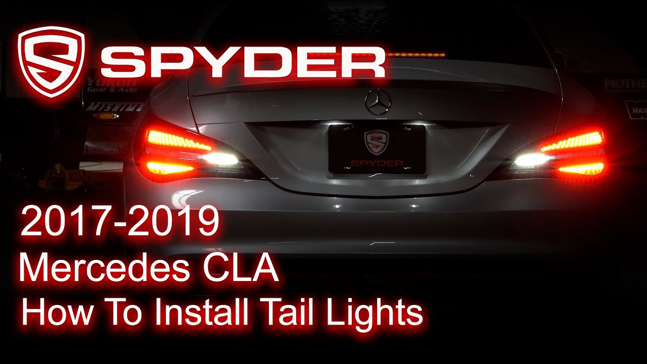Установка Spyder Auto: задние фонари Mercedes CLA 2014-2019
