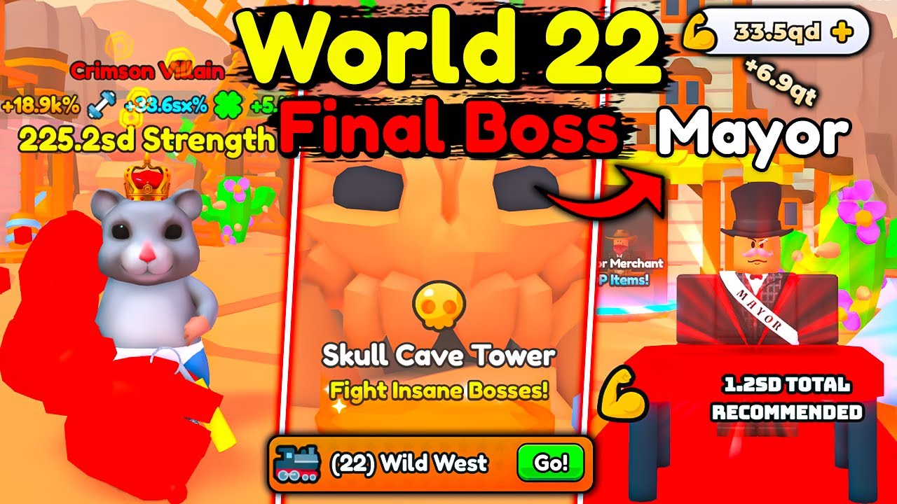 I Defeat The FINAL BOSS Of WORLD 22 In Arm Wrestling Simulator Roblox!