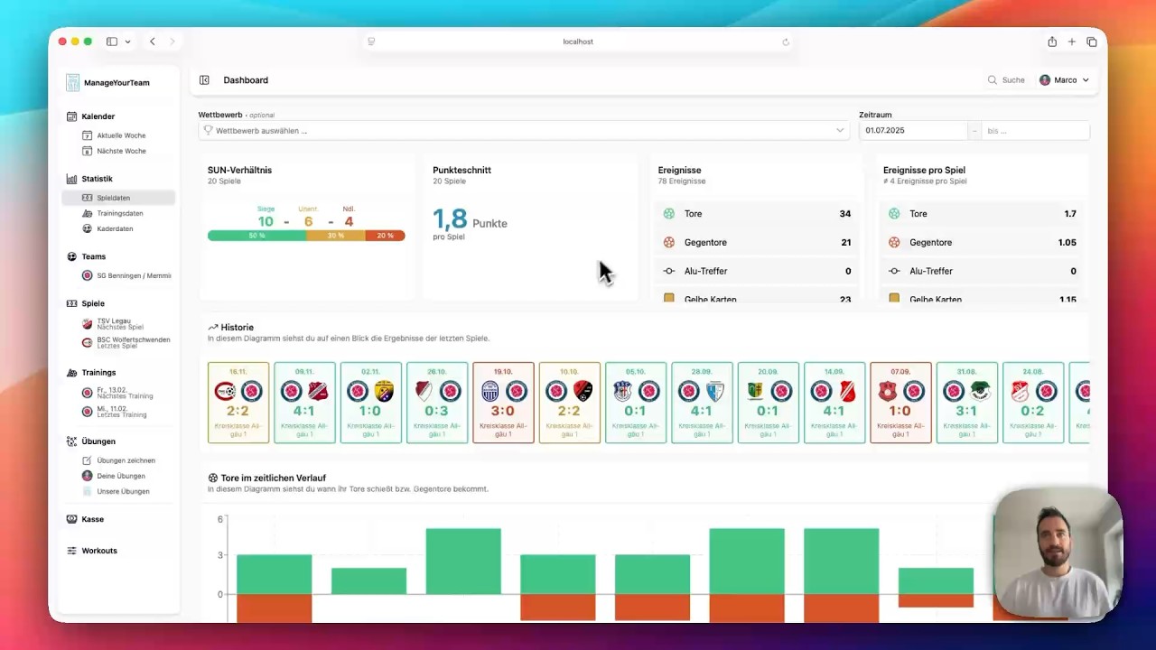 ManageYourTeam – Die Web-App für Fußballtrainer | Trainings- & Spielplanung | Live Demo