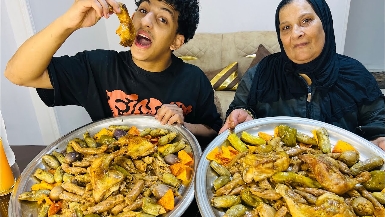 اقوي تحدي 🔥 علي 2 صينيه جامبو مشكله محاشي بين ماما كريمه وفادي والنتيجه غير متوقعه 💪 💪