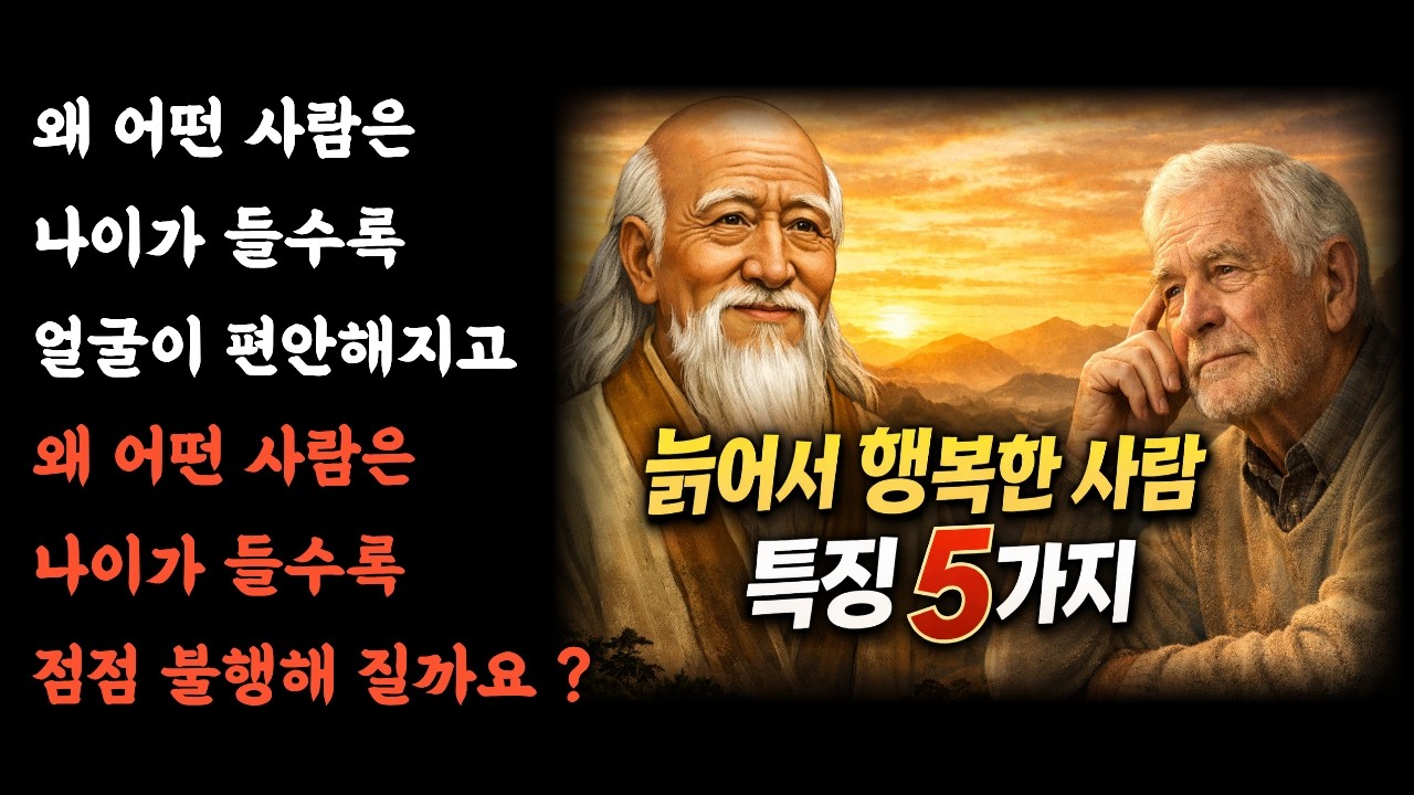 노자가 말하는 늙어서 행복한 사람의 특징