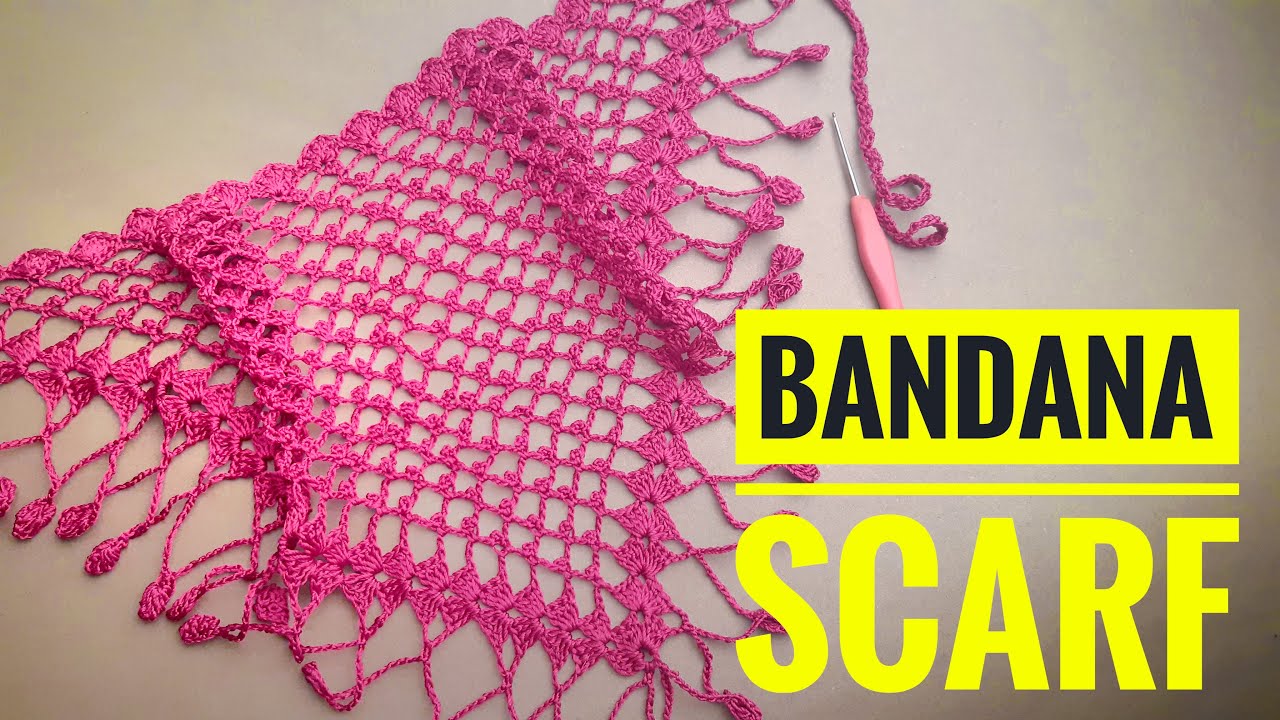 Bandana Scarf Crochet | آموزش روسری باندانا