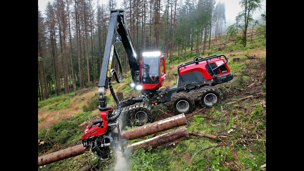 🌲4K| Komatsu 951XC & C164 • NEW machine • HarvesterAction • heavy • Fast working • Logging Video🌲