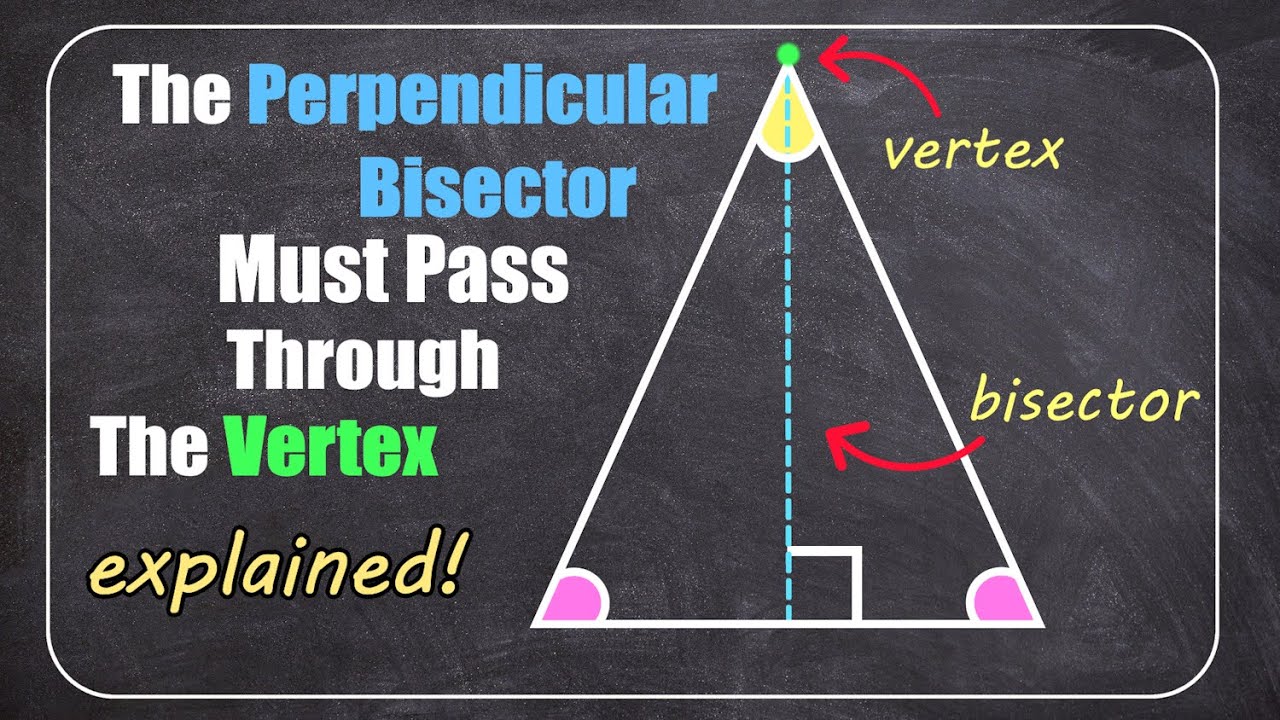 Perpendicular Bisector of The Base Passes Through The Triangle Vertex - EXPLAINED!