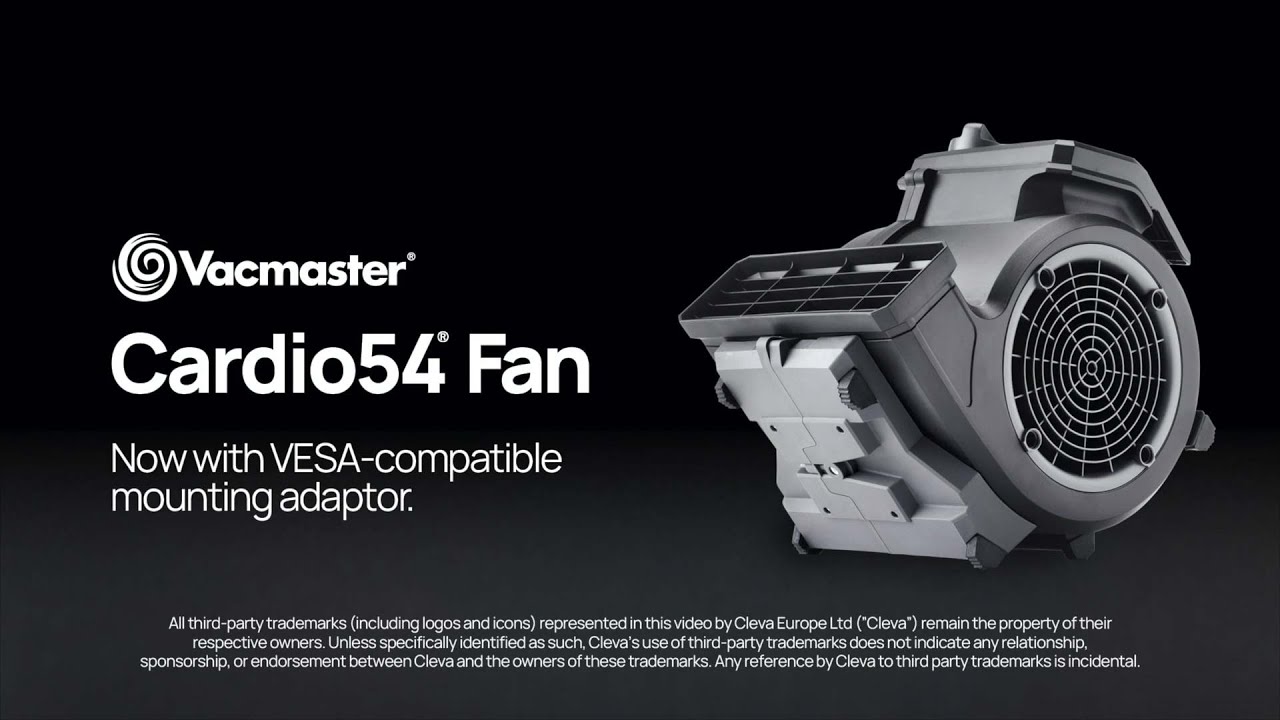Vacmaster Cardio54 Fitness Fan and Remote Control - VESA-compatible Mounting Adaptor