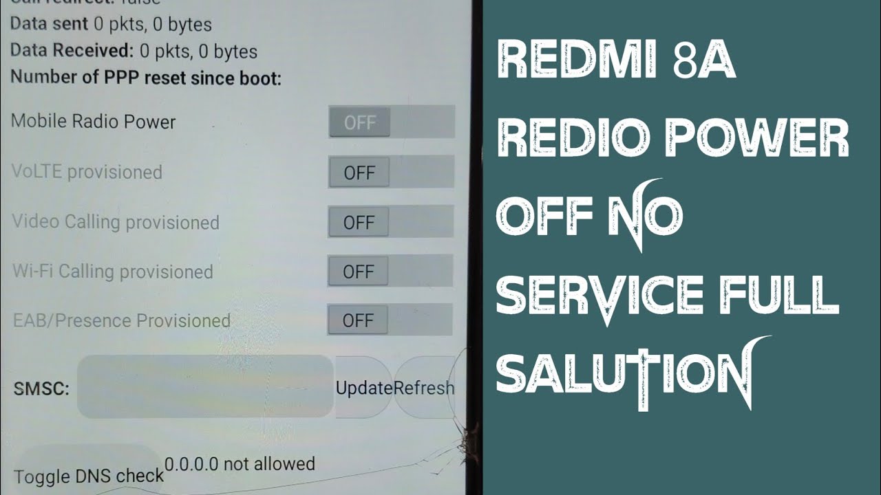 Redmi 8a no service radio off, redmi 8a radio off problem, redmi 8a radio off solution