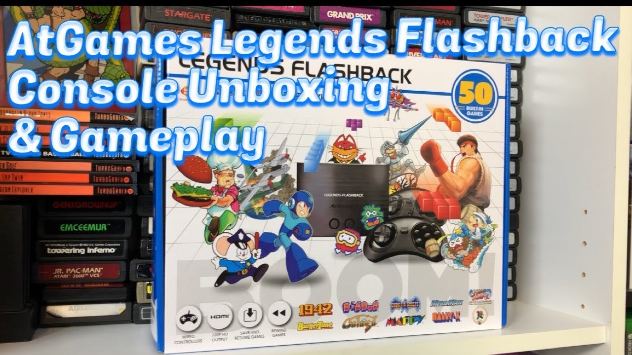 LEGENDS FLASHBACK CONSOLE, AtGames, Unboxing & Review, 50 Games - Emceemur