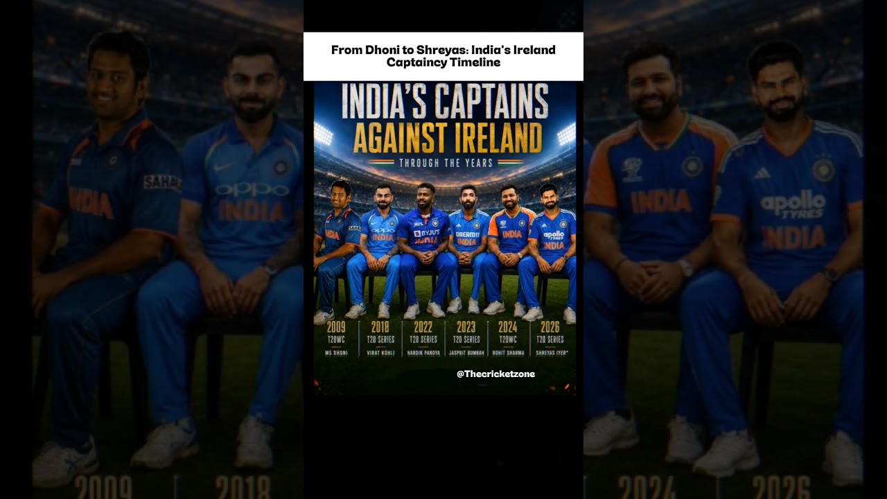 🏏 From Captain Cool to Captain Shreyas: India's Ireland Tour Leadership Journey 🇮🇳🔥