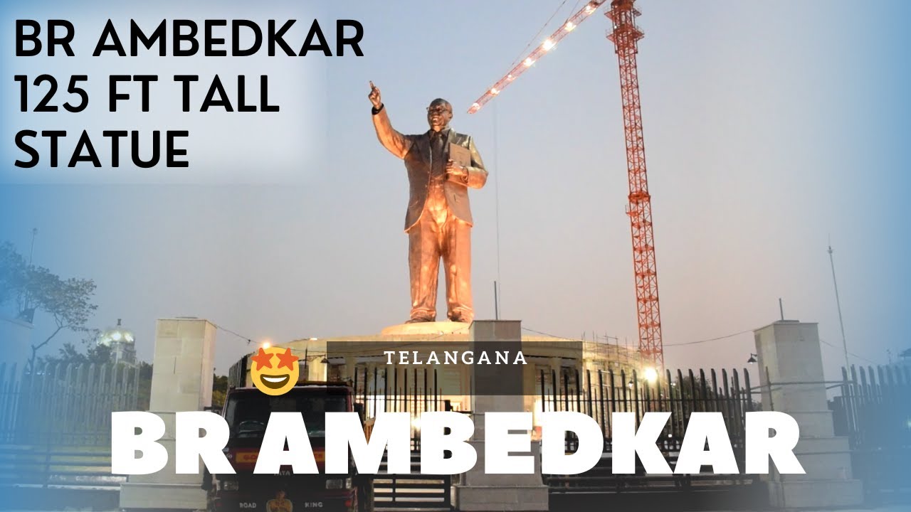 BR Ambedkar 125 ft tall statue exclusive visuals | B. R. Ambedkar | Hyderabad | Telangana