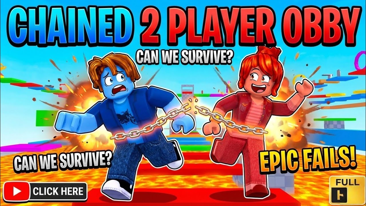 हम CHAINED TOGETHER में बुरी तरह फंसे! 😂 Roblox 2 Player Obby Funny Moments (Hindi Gameplay)