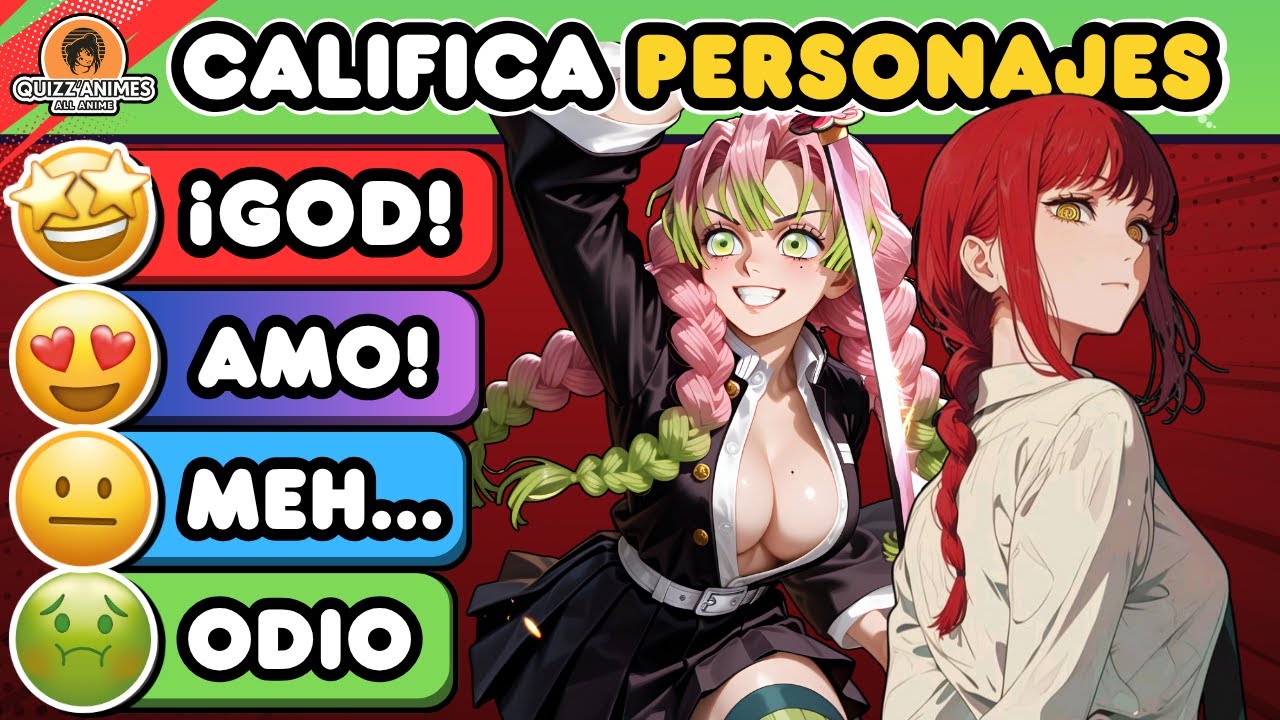 ¡Califica personajes de ANIMES! 😱 | ¿LA AMAS O LA ODIAS? 🎌🔥