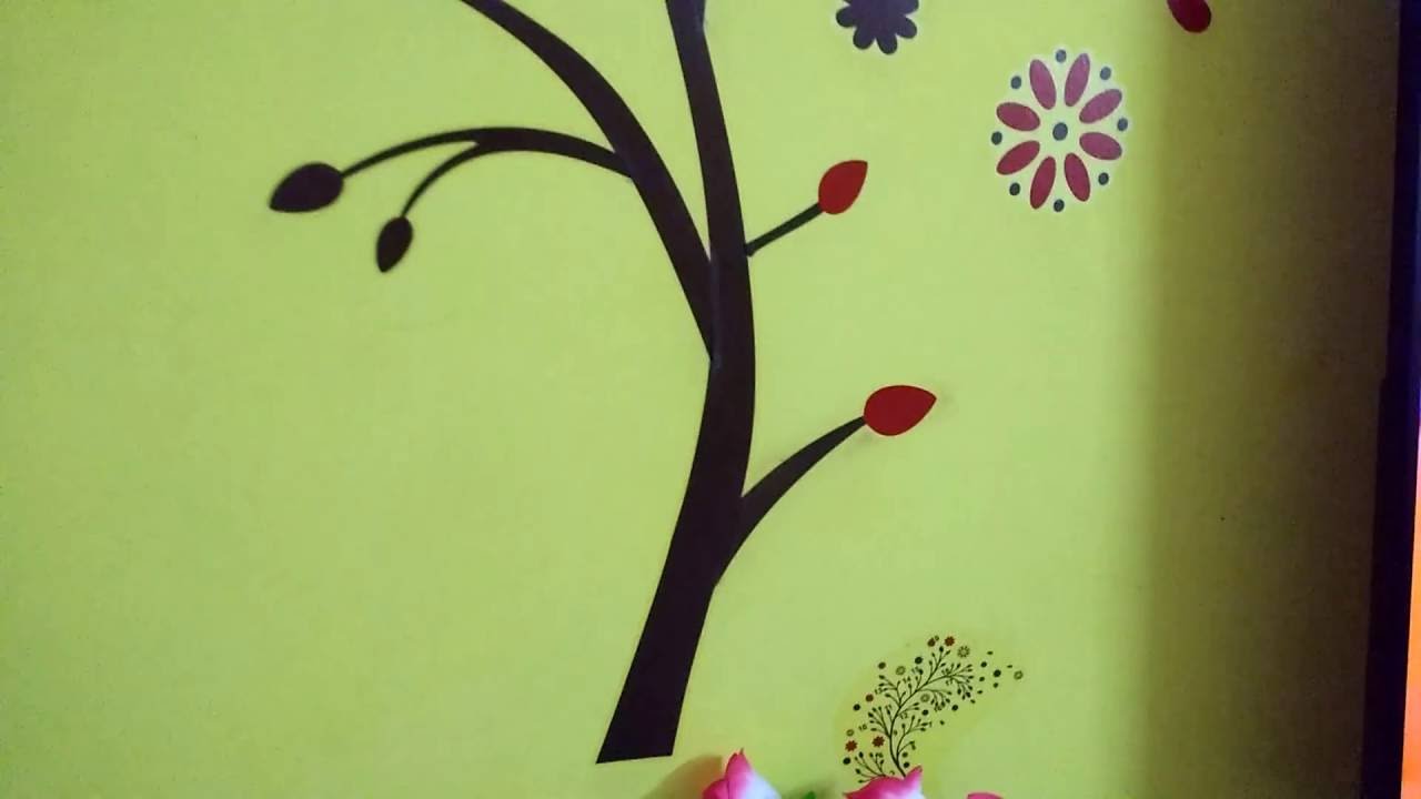Decals Design 'Beautiful Magic Tree with Flowers' Wall Sticker PVC Vinyl, 50 cm x 70